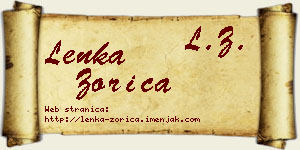 Lenka Zorica vizit kartica